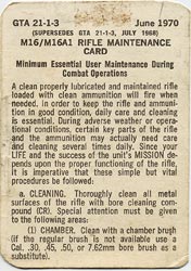 Rifle Maintenance Card