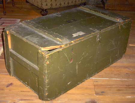Lot - WWII Army Footlocker Trunk